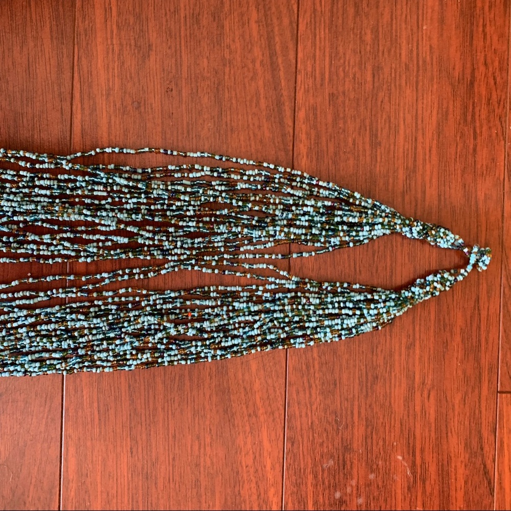 Turquoise Beaded Statement Necklace - image 3